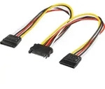 Goobay PC Y Stromkabel/Stromadapter, SATA 1x Buchse zu 2x Stecker, 2x SATA-Standard