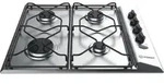Indesit PAA 642 IX/I WE, Schwarz, Edelstahl, Integriert, 58 cm, Gaskochfeld,