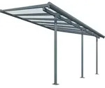 Palram - Canopia Aluminium Terrassen&uuml;berdachung Sierra Anthrazit 299x555x305 cm -