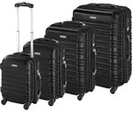 tectake&reg; Hartschalenkoffer-Set 4-teilig, aus robustem ABS-Kunststoff - Schwarz