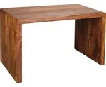 WOHNLING Schreibtisch BOHA Massiv-Holz Sheesham Computertisch 120 cm breit Echtholz