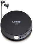Lenco CD-010 - Tragbarer CD-Player mit Akku-Aufladefunktion - Schwarz - Schwarz