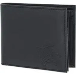 oxmox Leder Geldb&ouml;rse Leather Querscheinb&ouml;rse Turtle Embossed Black schwarz -