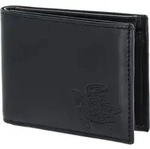 oxmox Leder Geldb&ouml;rse Leather Pocketb&ouml;rse Turtle Embossed Black schwarz - Schwarz