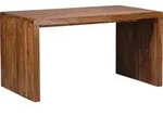 WOHNLING Schreibtisch BOHA Massiv-Holz Sheesham Computertisch 140 cm breit Echtholz