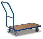 VARIOfit Magazinwagen im Buchendekor 890x450mm Enzianblau RAL 5016