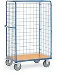 FETRA Paketwagen mit 3 Drahtgitterw&auml;nden - 1.200 x 800 mm, bis 600 kg