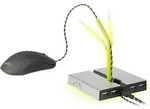 Xtrfy B1 Mouse Bungee LED (silber, LED-Beleuchtung, integrierter USB-Hub) - Rot