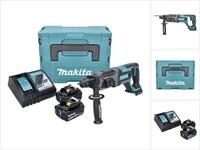 Makita DHR 241 RTJ Akku Bohrhammer 18 V 2,0 J SDS plus + 2x Akku 5,0 Ah +...