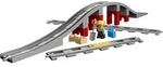 LEGO DUPLO Eisenbahnbr&uuml;cke und Schienen-Set, Kinderspielzeug mit Signalstein,