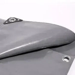 PolyTarp 650 PVC-Abdeckplane (Grau, 3 x 4 m, 18 mm Messing&ouml;sen) 460304 - Grau