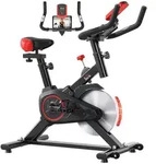 HOMCOM Indoor Cycling Bike Trainer Home Gym Fahrradtrainer Fitnessfahrrad - Schwarz