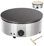 Runder Pfannkuchenmacher, teflonbeschichtet, Durchmesser 40cm - Silber