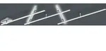LED-Deckenleuchte - Nickel matt - Metall - B 245 cm - dimmbar - Silber
