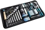Werkzeug Ledertasche mit Sortiment 1520/64, 1/4" (schwarz, 64-teilig, mit HiPer