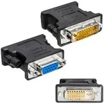 S/CONN DVI-D male/VGA female, DVI-D, VGA (D-Sub), Schwarz - Schwarz