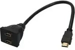 HDMITM-Kabeladapter HDMITM-Stecker (Typ A) > 2x HDMITM-Buchse (Typ A) - Schwarz