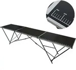 Tapeziertisch Alu Flohmarkttisch 300x60 cm Klapptisch klappbar mit Messskala -