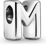 PANDORA Charm Anh&auml;nger Buchstabe M mit Herzdetails aus Silber, eleganter...
