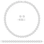 SWAROVSKI Una Angelic Set f&uuml;r Damen - Halskette und Armband aus Rhodiniertem...