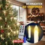 DEUBA&reg; Christbaumkerzen LED Kabellos 20/30/40er Set Batterie mit Timer...
