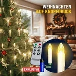 DEUBA&reg; Christbaumkerzen LED Kabellos 20/30/40er Set Batterie mit Timer...
