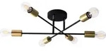 Trio Deckenleuchte Cross Schwarz max. 6 x 40W E27 ohne Leuchtmittel verstellbar -