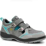 ELTEN Sicherheitsschuhe MILA aqua Easy ESD S1 Damen Textil Stahlkappe Grau/T&uuml;rkis