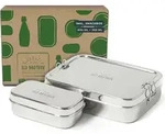 ECO Brotbox - Brotbox XL inkl. Snackbox XL - Edelstahl Lunchbox rechteckig