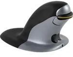 Fellowes Penguin Beidh&auml;ndige Vertikale Maus M - kabellos - Schwarz/Silber