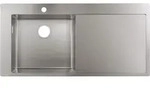 Hansgrohe S71 S716-F450 Einbausp&uuml;le 450 mit Abtropffl&auml;che rechts Edelstahl - Silber