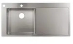 hansgrohe S71 S718-F450 Einbausp&uuml;le 450 mit Abtropffl&auml;che rechts, Edelstahl -