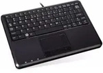 Perixx PERIBOARD-510 H PLUS UK, Mini USB-Tastatur, Touchpad, Hub, schwarz -...