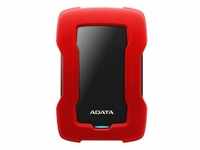 ADATA Durable HD330 2TB Externe Festplatte, Stoßsensor, 2,5", USB 3.1, Rot