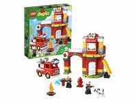 LEGO 10903 DUPLO Feuerwehrwache mit Feuerwehrauto und Feuerwehrmann-Figuren,