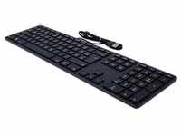 Matias Aluminium Tastatur mit RGB Hintergrundbeleuchtung DE für PC - Schwarz