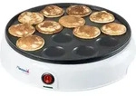 Bestron Poffertjes Maker im Retro Design, Mini Pfannkuchen Automat, mit