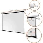 celexon basic Motor-Leinwand 135" | 240x240 cm 1:1 | elektrische Full-HD 4K