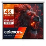 celexon basic Rollo-Leinwand 135" | 240x240 cm 1:1 | ausziehbare Full-HD 4K