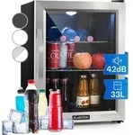 Klarstein Mini K&uuml;hlschrank mit Glast&uuml;r, Mini-K&uuml;hlschrank f&uuml;r Zimmer,