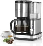 Barista Kaffeemaschine Mahlwerk 1,2lGlaskanne Edelstahl Permanentfilter 800W