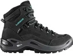 LOWA Renegade GTX Mid Ws, Weiblich, Erwachsener, Schwarz, T&uuml;rkis, Outdoor-Stiefel,