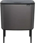 Brabantia M&uuml;lleimer Bo Touch Bin Platinum, 3 x 11 L - Silber