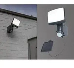 LUTEC Sunshine LED Aussenwandleuchte Solar 5000 K 7,5W Bewegungsmelder IP44 Fluter -