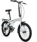 Bergsteiger Windsor 20 Zoll Faltrad, Klapprad, Shimano 6 Gang-Schaltung, LED
