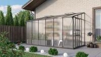 Vitavia Anlehn-Gew&auml;chshaus "Osiris 7800" schwarz 7,8 m&sup2; 6 mm HKP