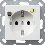 Gira 267727 FI-Schutzsteckd. 30 mA SH System 55 Reinwei&szlig; m - Wei&szlig;