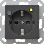 Gira 267728 FI-Schutzsteckd. 30 mA SH System 55 Anthrazit - Grau