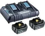 Makita 199482-2, Batterie- & Ladeger&auml;t-Set, Lithium-Ion (Li-Ion), 5 Ah, 18 V,