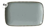 Servierplatte 24x15,5cm 4er Set Casa blau - Blau